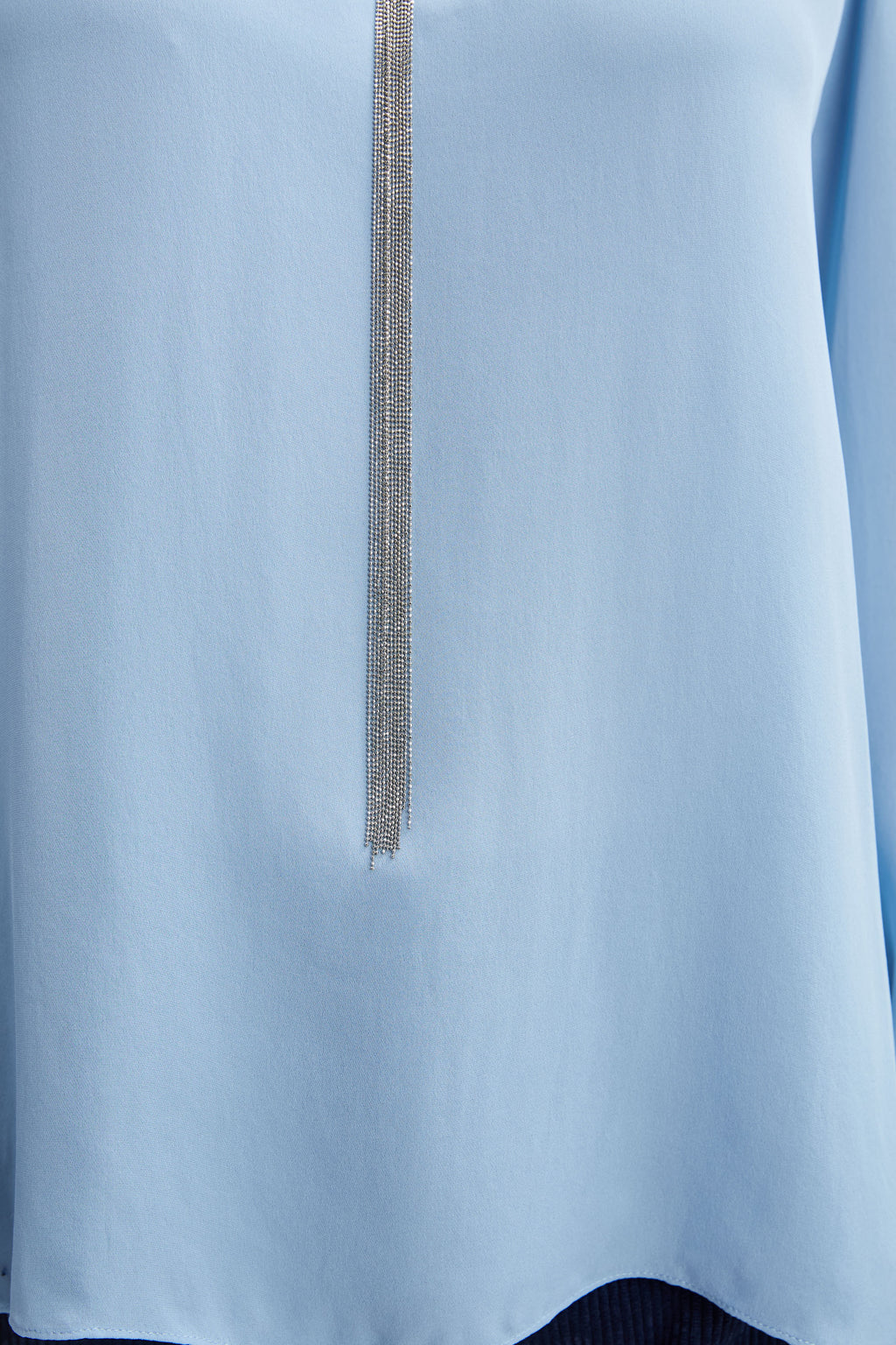 Women Silk Long Sleeve Chain Shirt  | Elie Tahari