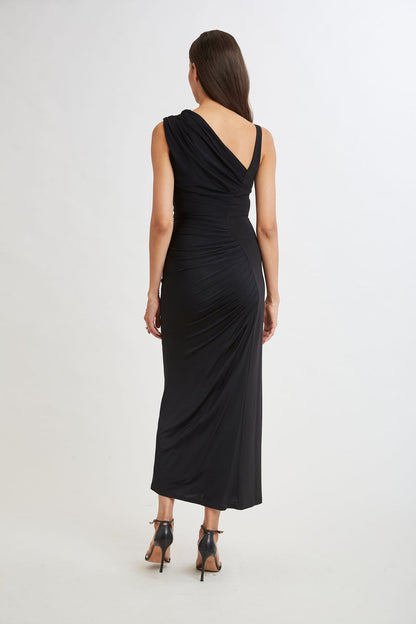 Women Asymmetric Chain Gown Black | Elie Tahari