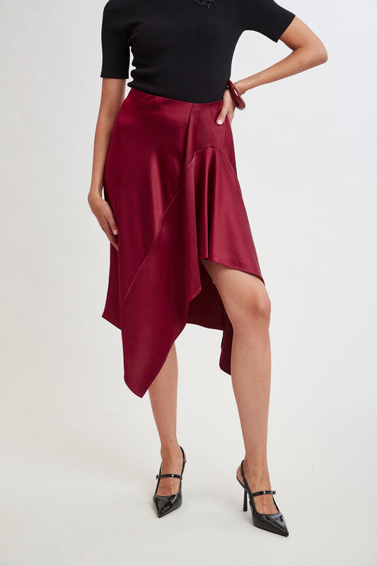 Women Asymmetric Hem Skirt  | Elie Tahari
