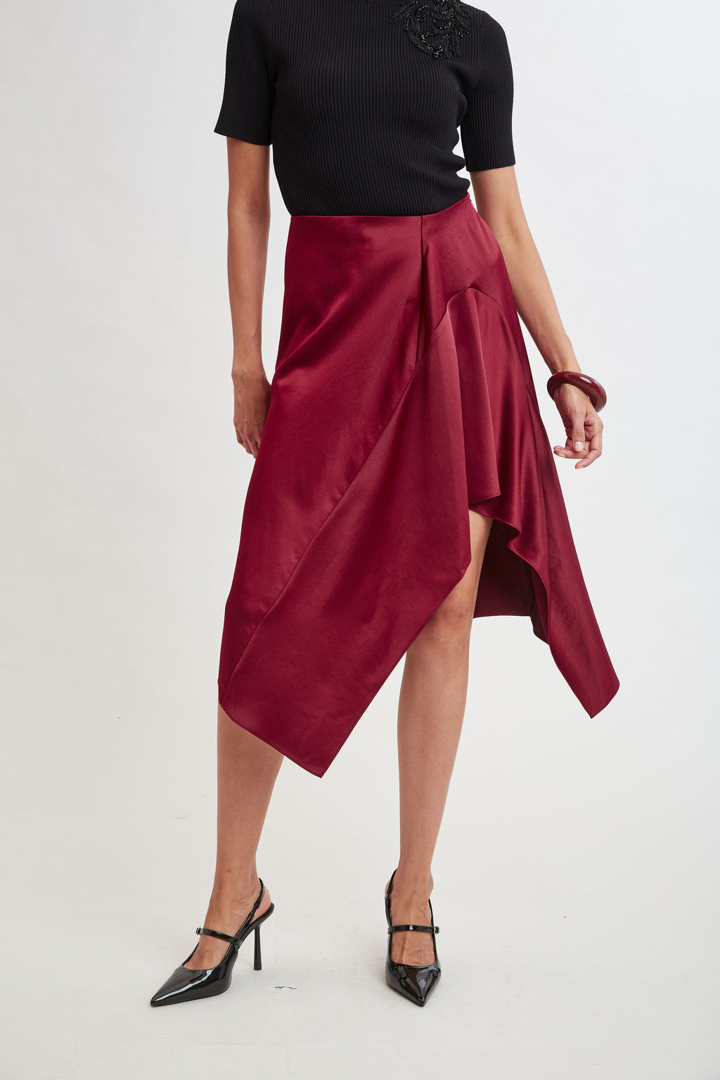 Women Asymmetric Hem Skirt  | Elie Tahari