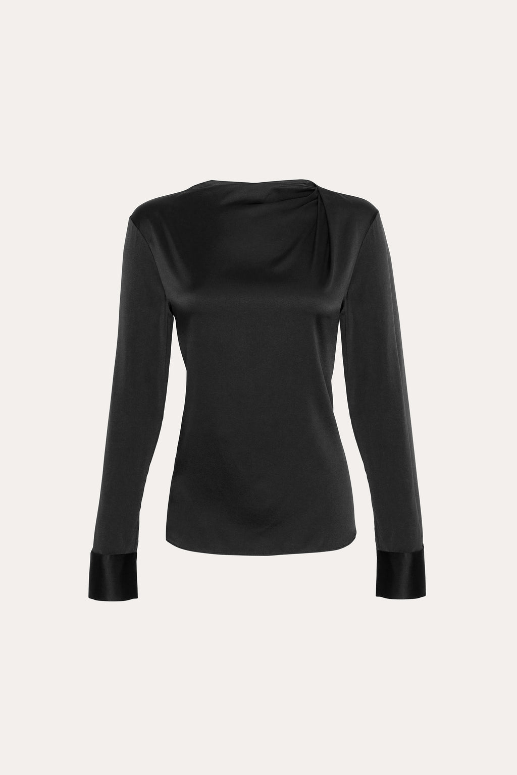 Women Silk Draped Top Black | Elie Tahari