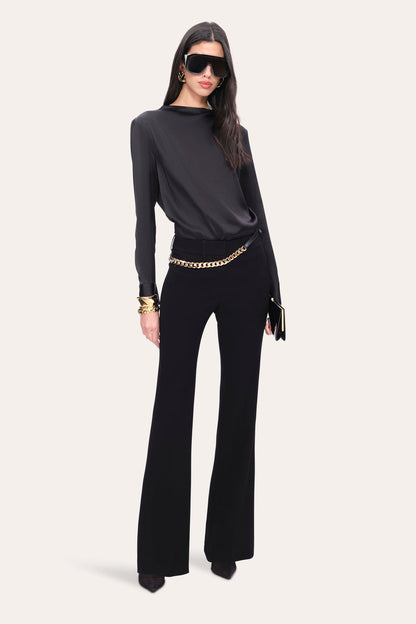 Women Silk Draped Top Black | Elie Tahari