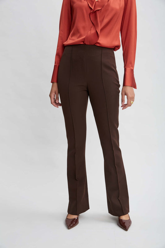Women Crepe Seam Slit Flare Pant  | Elie Tahari