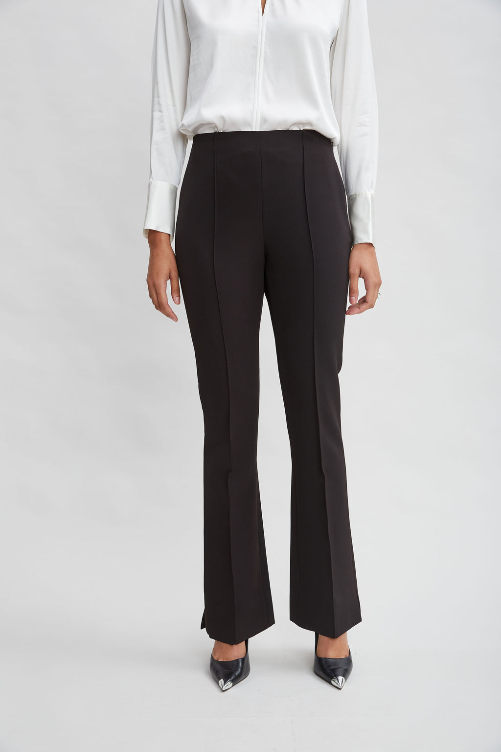 Women Crepe Seam Slit Flare Pant  | Elie Tahari