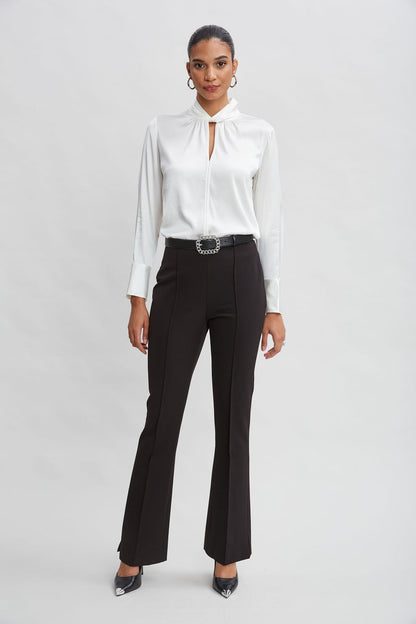 Women Crepe Seam Slit Flare Pant  | Elie Tahari