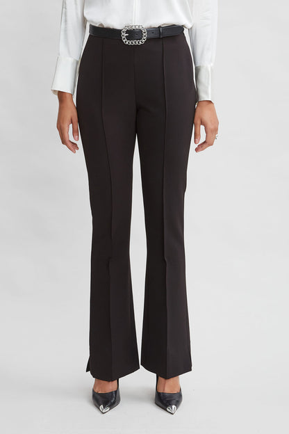 Women Crepe Seam Slit Flare Pant  | Elie Tahari
