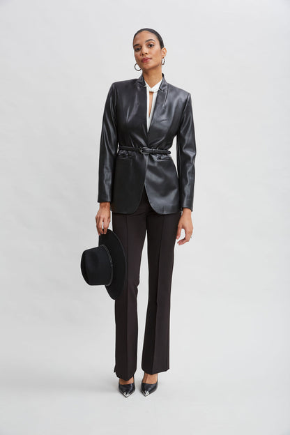 Women Crepe Seam Slit Flare Pant  | Elie Tahari
