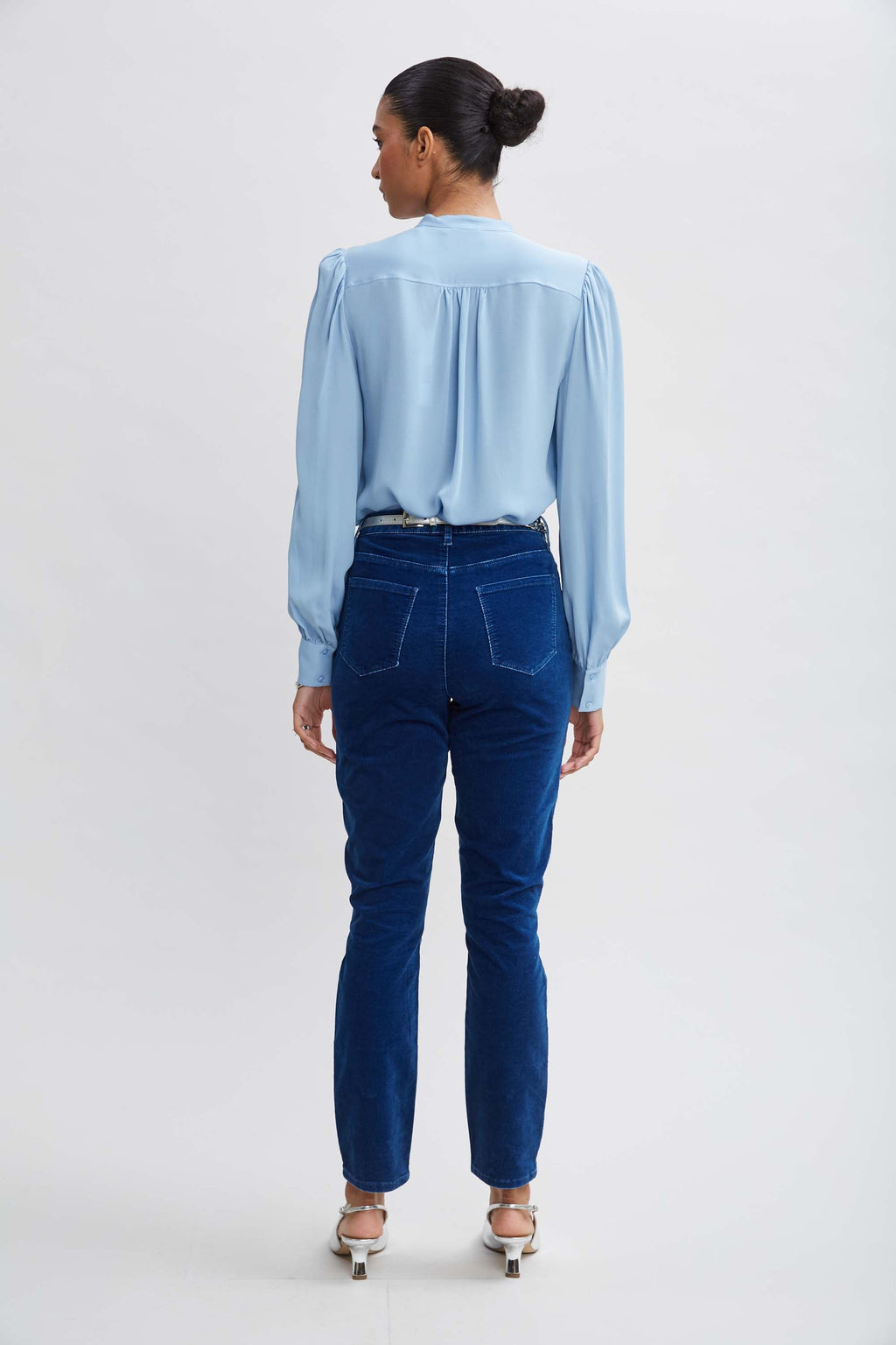 Women Silk Ruffle Button Down Shirt  | Elie Tahari