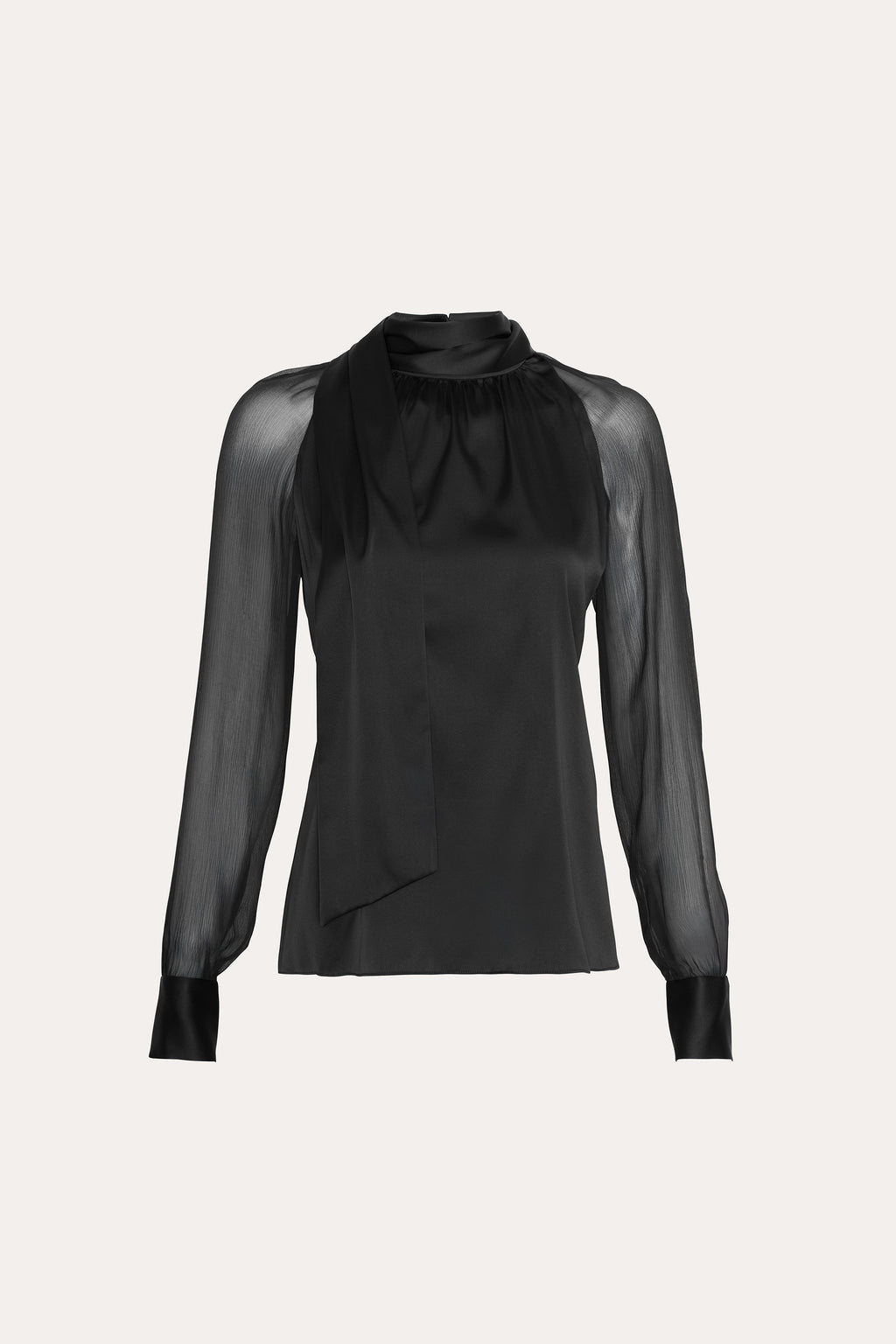 Women Silk Tie Top Black | Elie Tahari