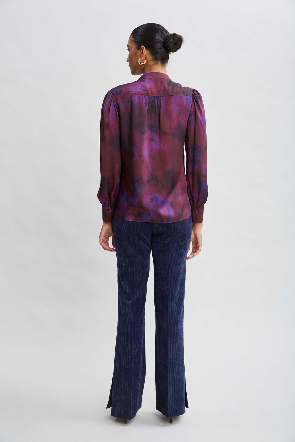 Women Marble Button Down Shirt  | Elie Tahari
