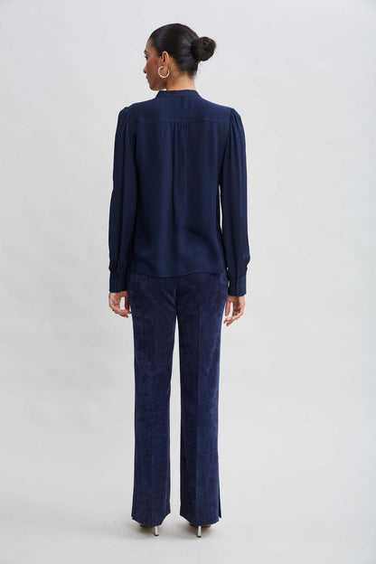 Women Silk Ruffle Button Down Shirt  | Elie Tahari