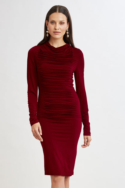 Women Matte Jersey Dress Sangria | Elie Tahari