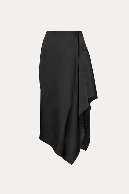 Women Asymmetric Hem Skirt Black | Elie Tahari