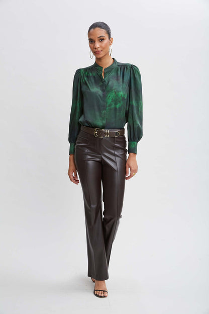 Women Marble Button Down Shirt  | Elie Tahari