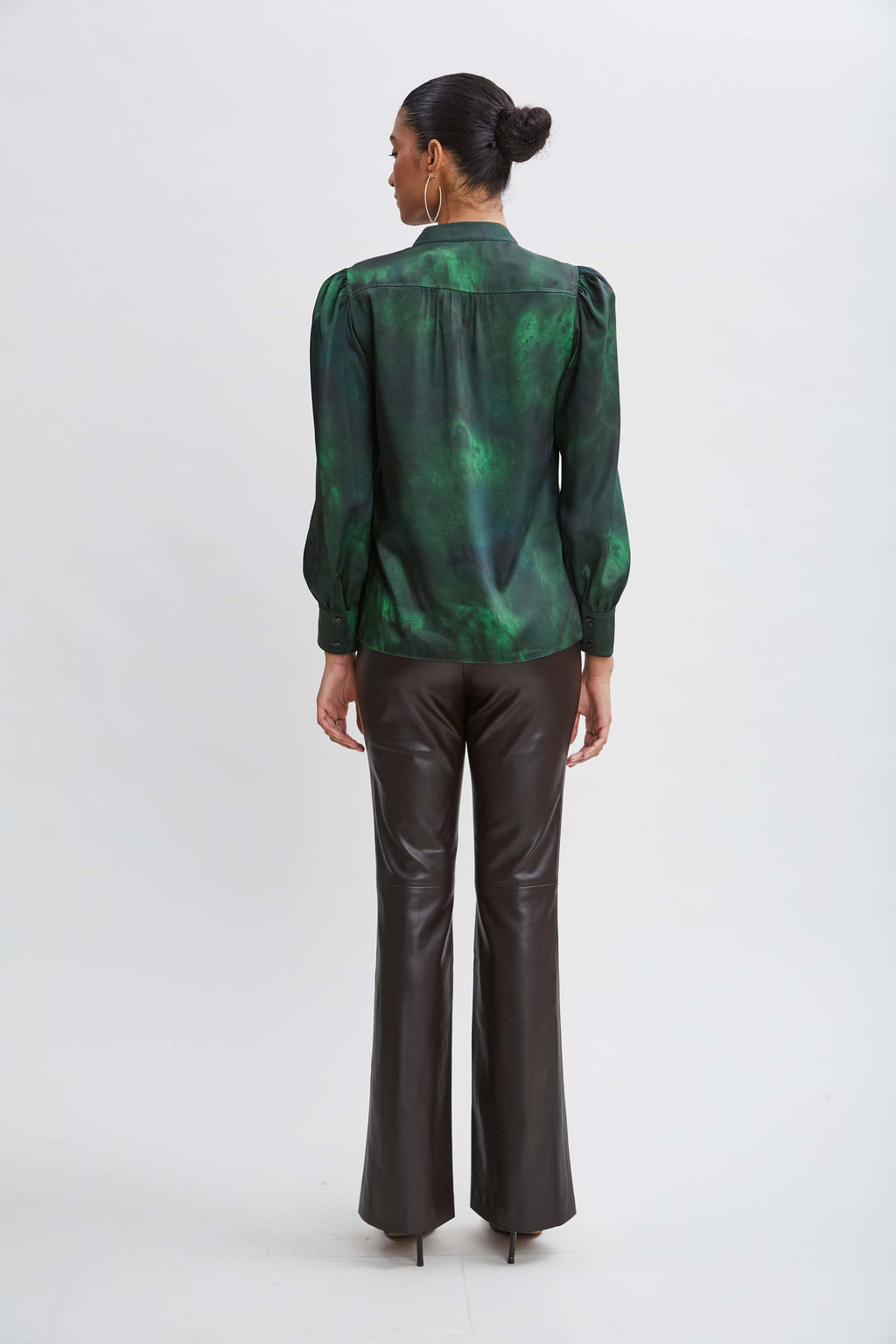 Women Marble Button Down Shirt  | Elie Tahari