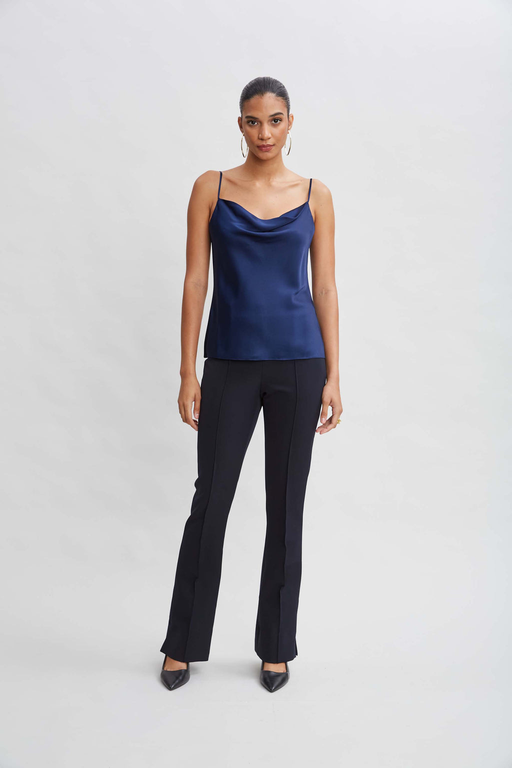 Women Crepe Seam Slit Flare Pant  | Elie Tahari