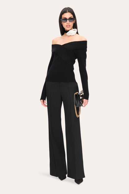 Women Off-Shoulder Sweater Black | Elie Tahari