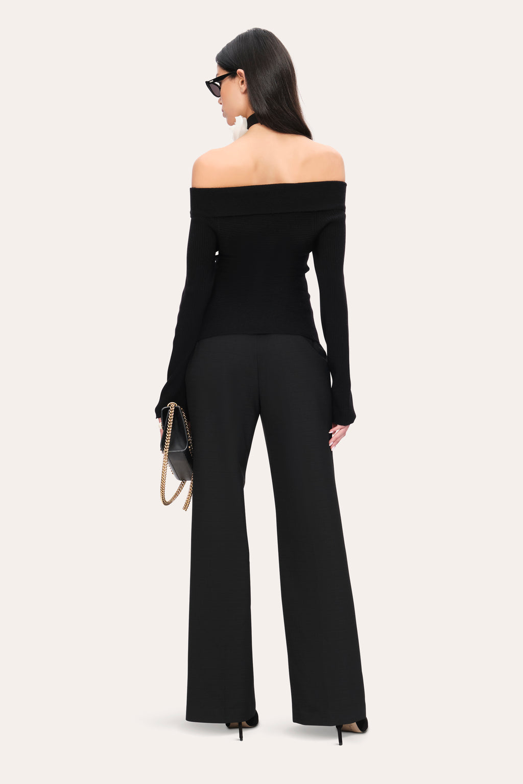 Women Off-Shoulder Sweater Black | Elie Tahari