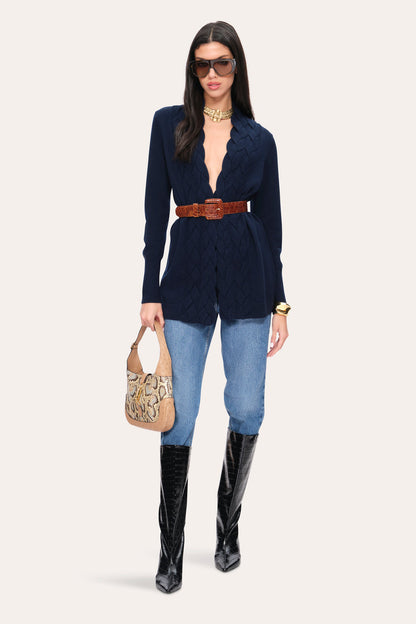 Women Cable Cardigan  | Elie Tahari