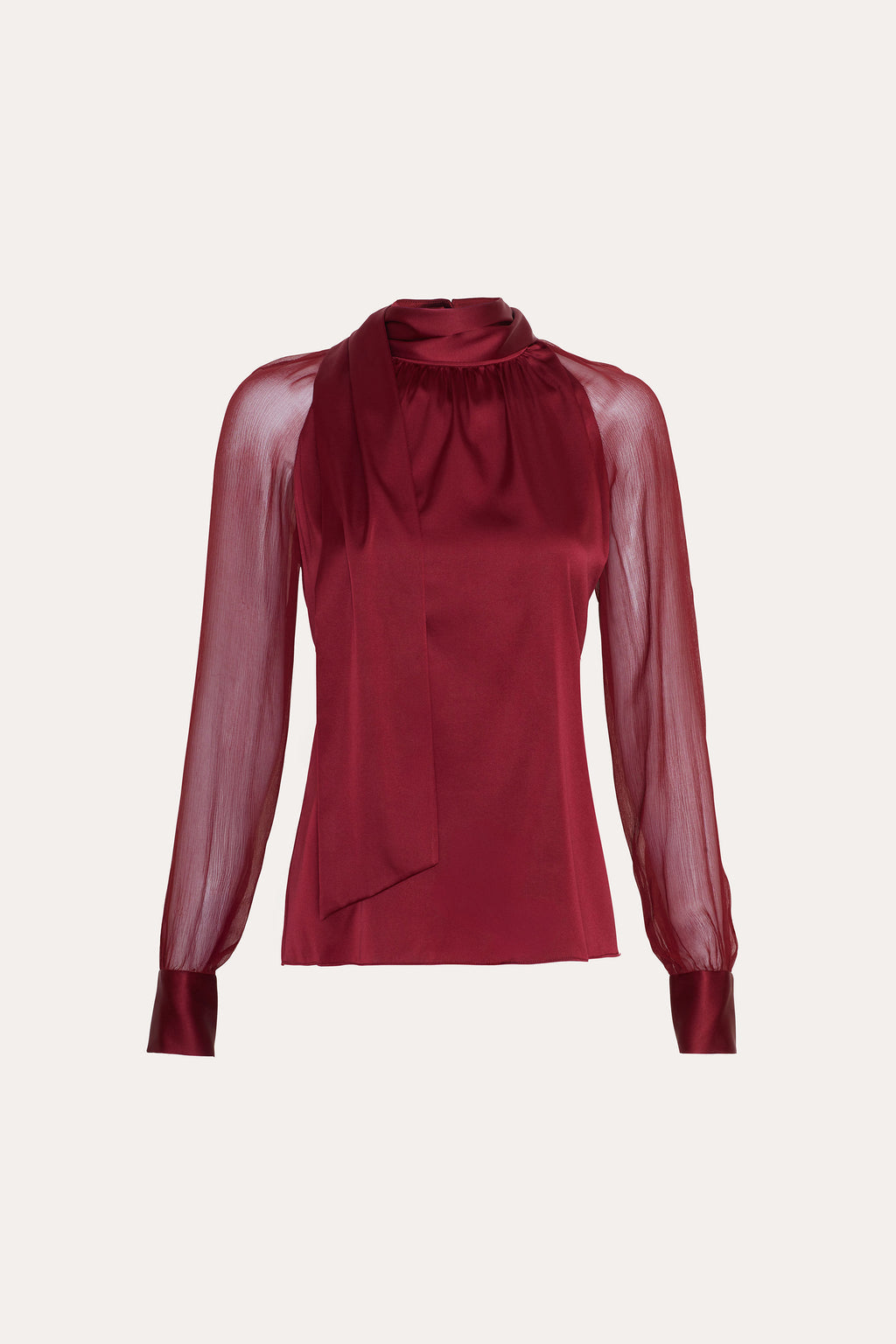 Women Silk Tie Top Sangria | Elie Tahari