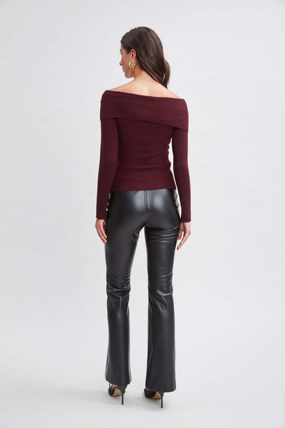 Women Cross Shoulder Cashmere Merino Sweater  | Elie Tahari