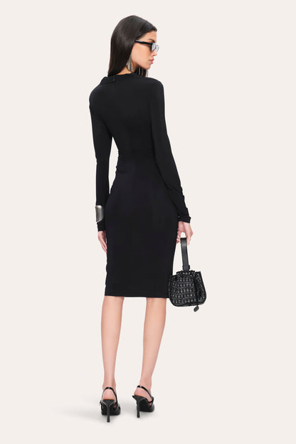 Women Matte Jersey Dress Black | Elie Tahari