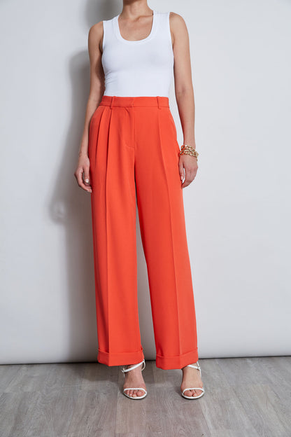 Women Pleated Cuffed Pant  | Elie Tahari