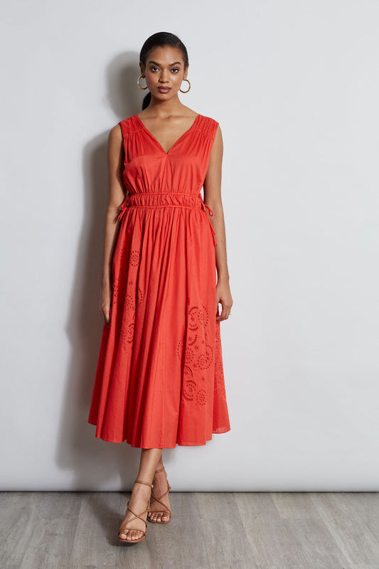 Women Embroidered Midi Dress Jupiter Glow | Elie Tahari