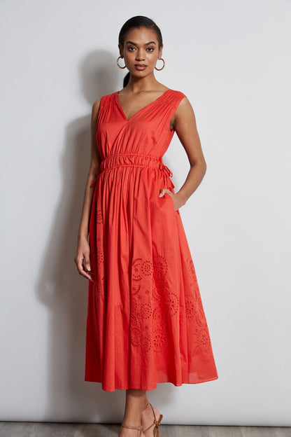 Women Embroidered Midi Dress Jupiter Glow | Elie Tahari