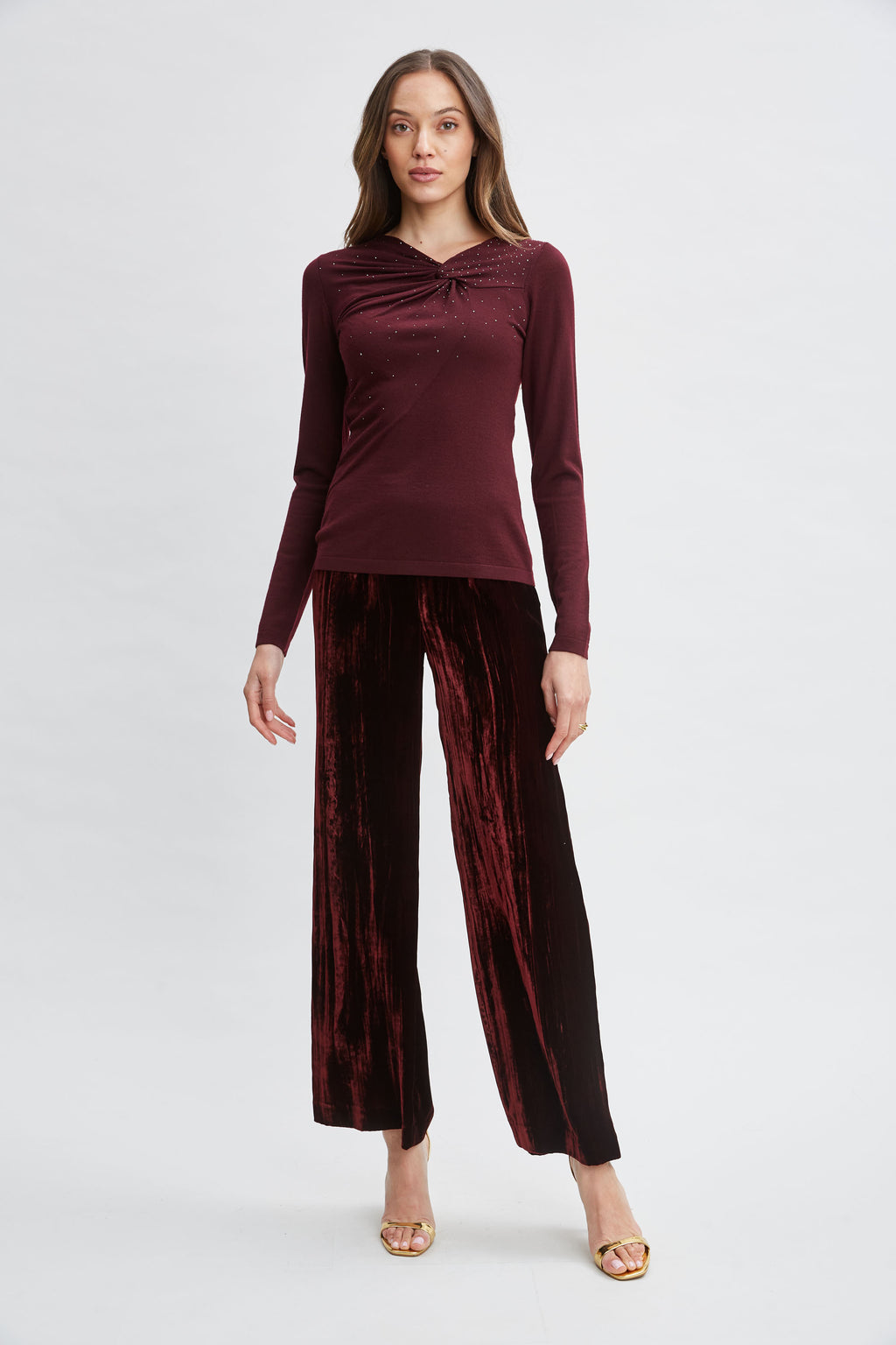 Women Crystal Knot Wool Sweater  | Elie Tahari