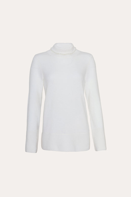 Women Pearl Cash-Wool Sweater  | Elie Tahari