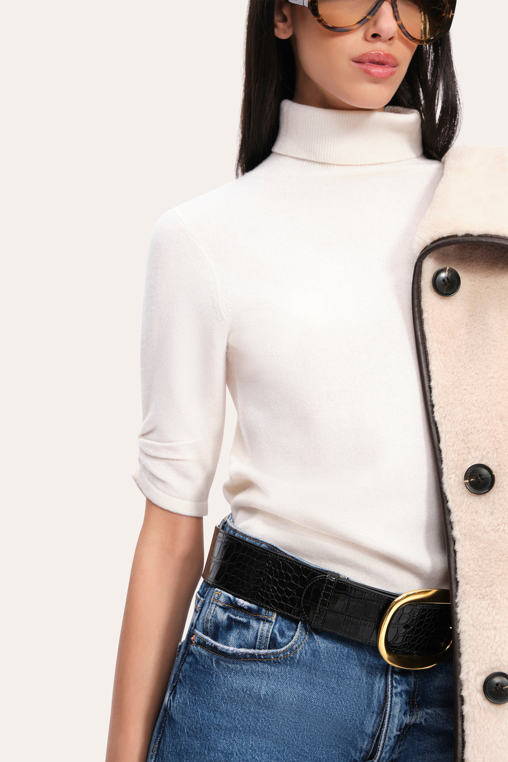Women Cash-Wool Sweater Snow | Elie Tahari