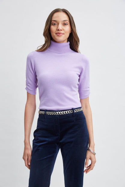 Women Short Sleeve Cashmere Wool Sweater  | Elie Tahari