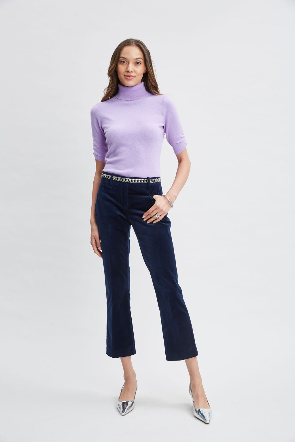 Women Short Sleeve Cashmere Wool Sweater  | Elie Tahari