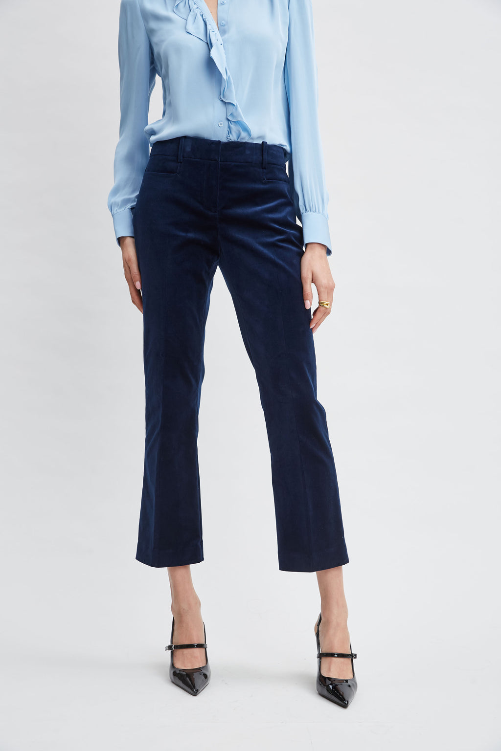 Women Cotton Velvet Flare Pant  | Elie Tahari