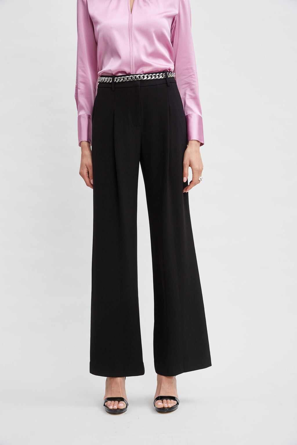 Women Pleated Crepe Pant  | Elie Tahari