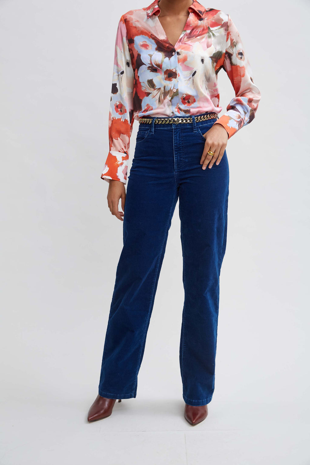 Women Washed Velvet Pant  | Elie Tahari