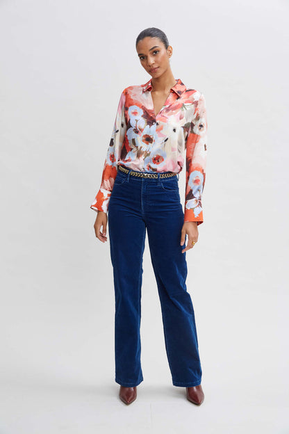 Women Washed Velvet Pant  | Elie Tahari