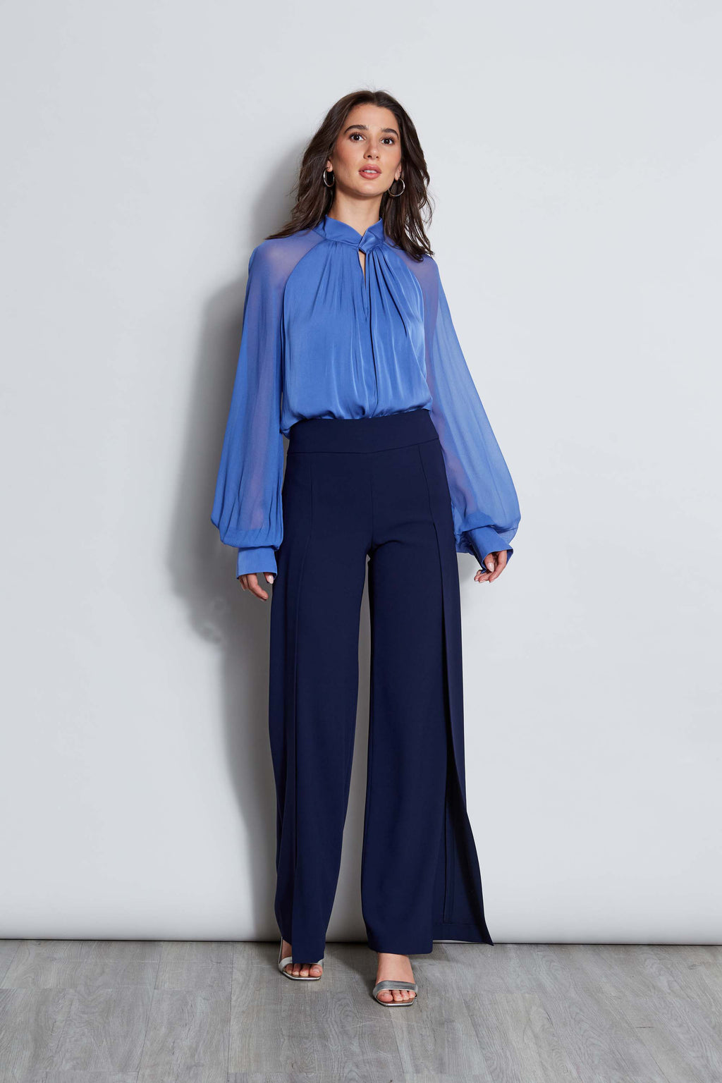 Women Silk Twist Keyhole Shirt  | Elie Tahari
