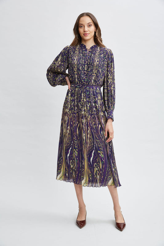 Women Paisley Midi Dress Sterling Palace Print | Elie Tahari
