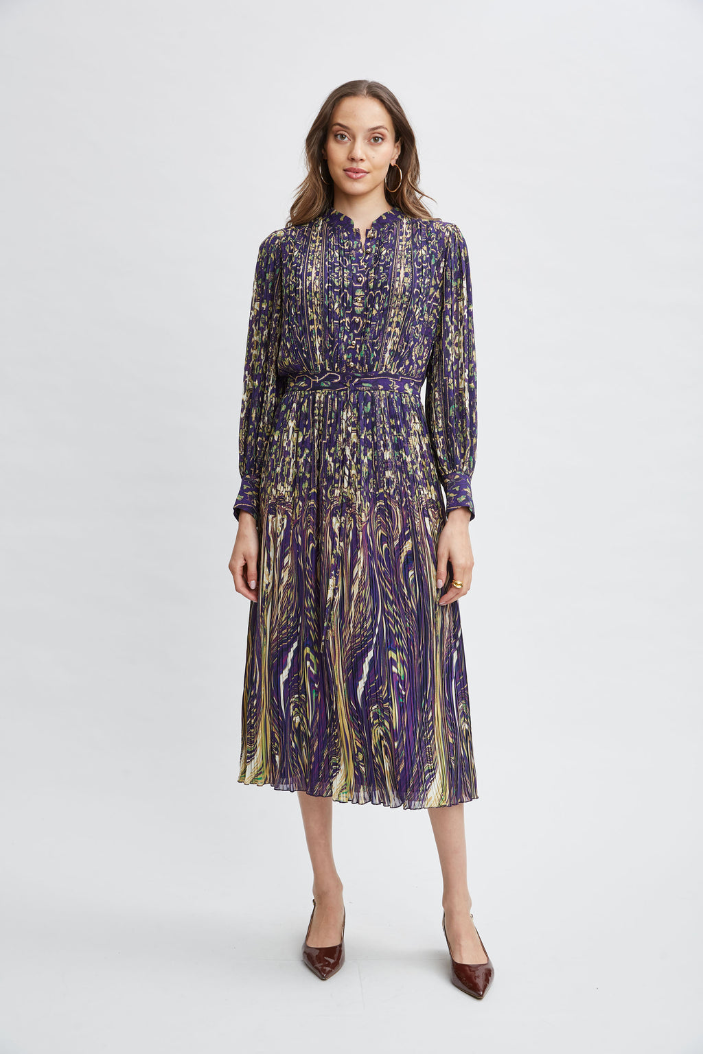 Women Paisley Midi Dress Sterling Palace Print | Elie Tahari