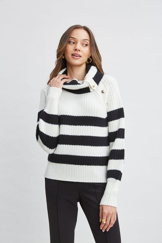 Women Cashmere Stripe Sweater  | Elie Tahari