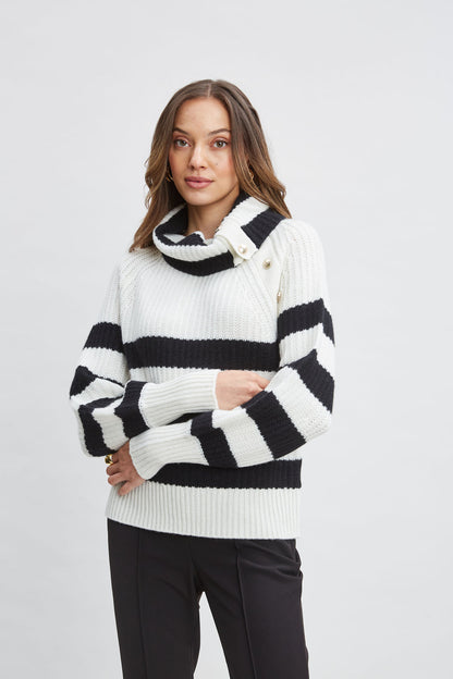 Women Cashmere Stripe Sweater  | Elie Tahari