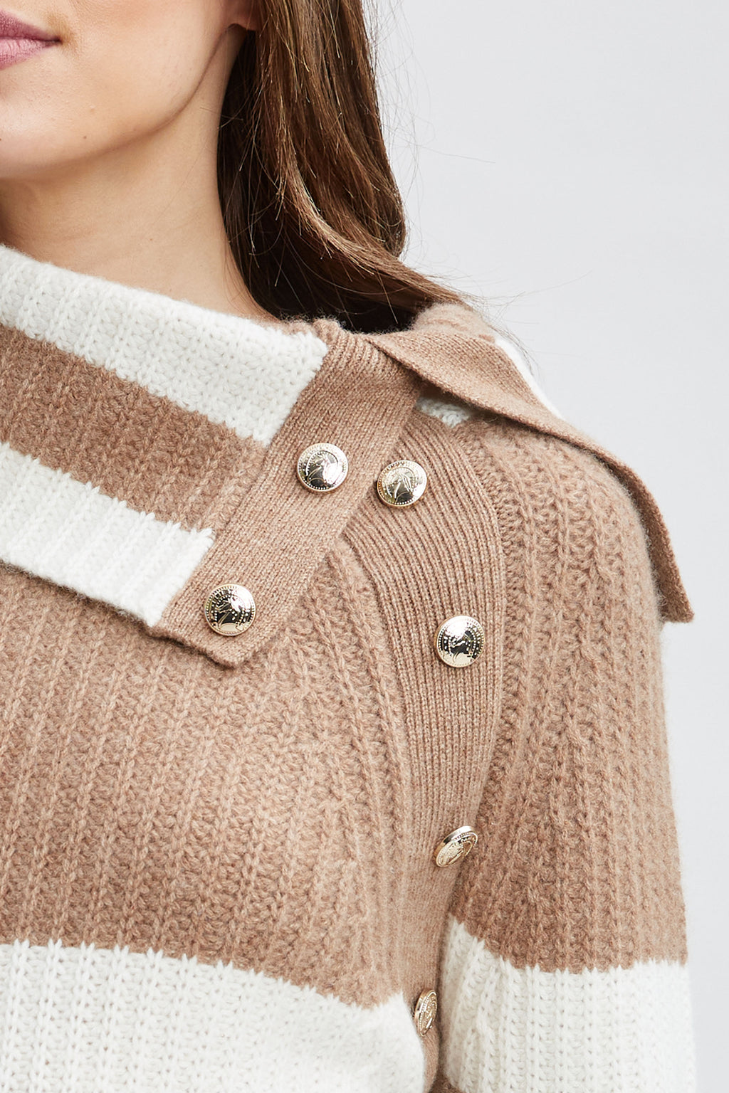 Women Cashmere Stripe Sweater  | Elie Tahari
