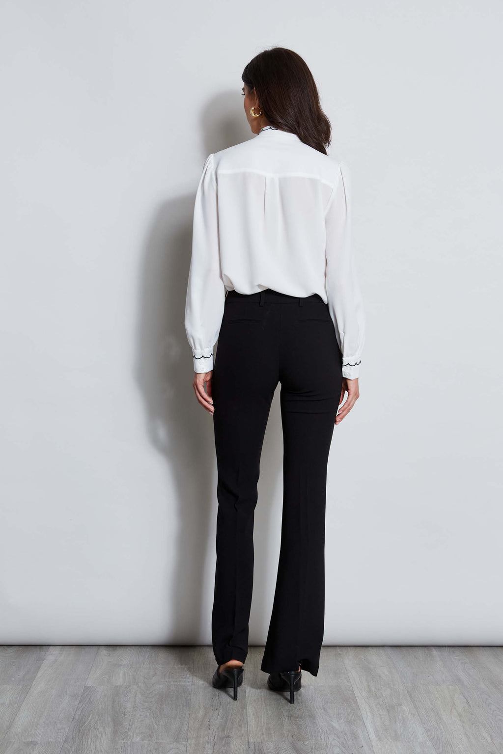 Women Scallop Button Down Shirt  | Elie Tahari