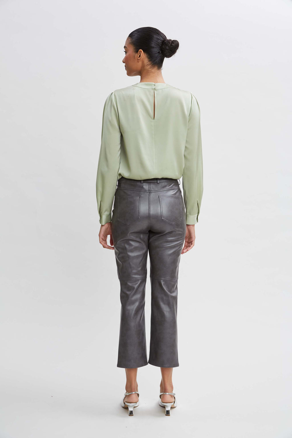 Women Silk Keyhole Shirt  | Elie Tahari