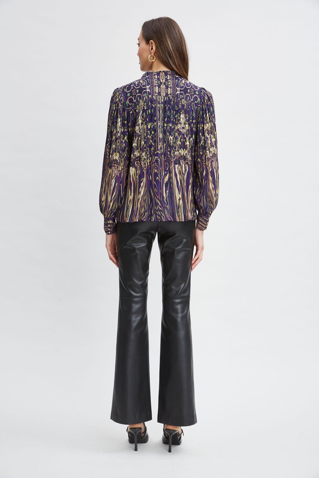 Women Paisley Micro Pleat Shirt  | Elie Tahari