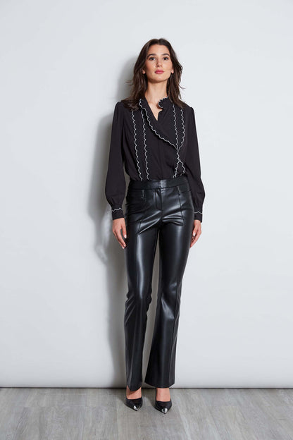 Women Scallop Button Down Shirt  | Elie Tahari
