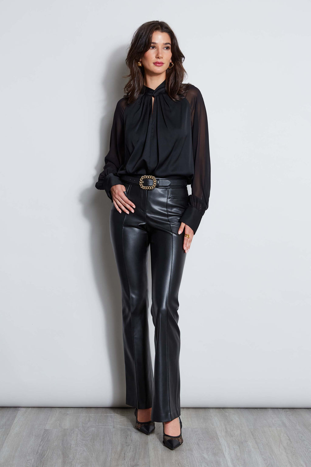 Women Silk Twist Keyhole Shirt  | Elie Tahari