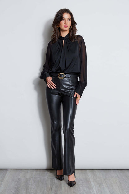 Women Silk Twist Keyhole Shirt  | Elie Tahari